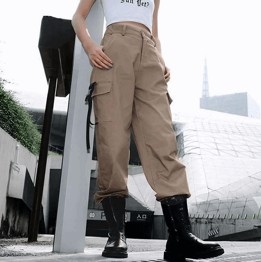 Vielseitiger Chic: bequeme Cargohose für Damen beige - Cargo Hose - 2