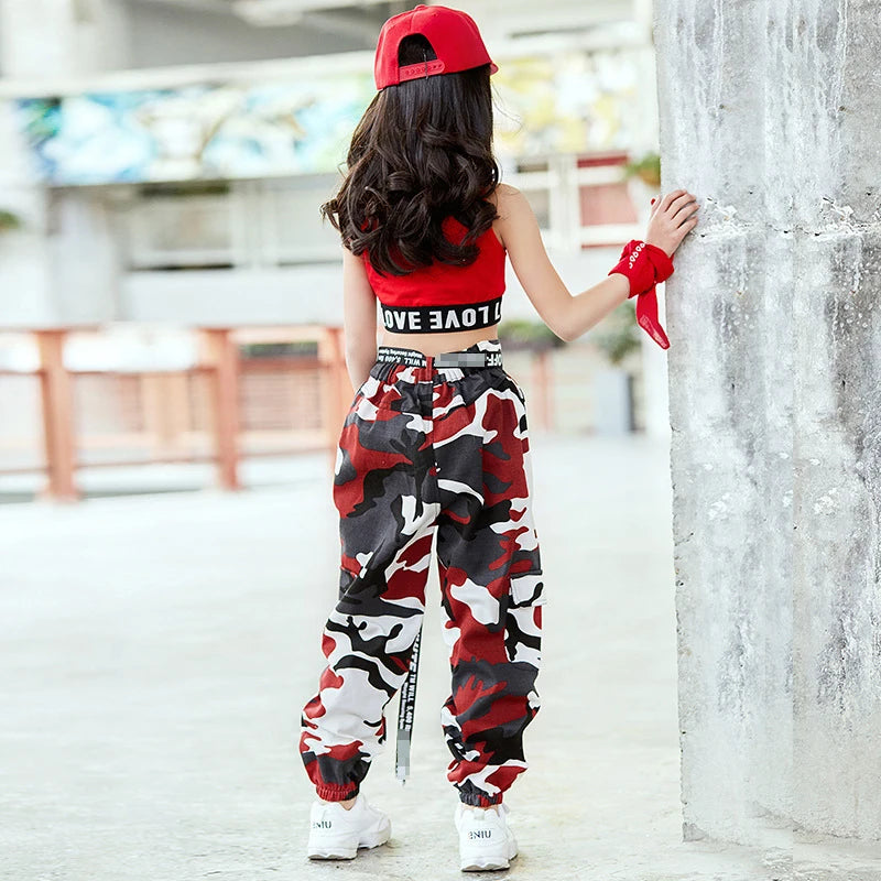 Rosa Camouflage-Cargohose für Mädchen: Stil und Komfort!-Cargo Hose - 5
