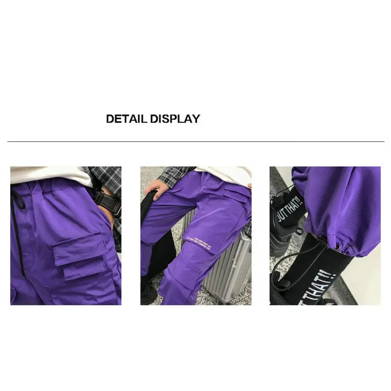 Lila Cargohose im Urban-Look für Herren-Cargo Hose -879