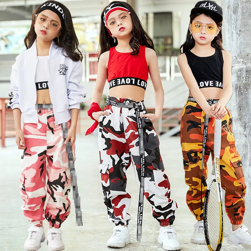 Rosa Camouflage-Cargohose für Mädchen: Stil und Komfort!-Cargo Hose -