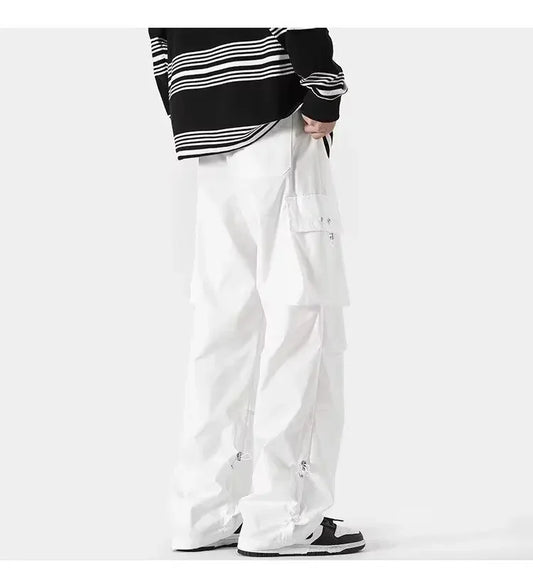 Pantalon Cargo Weiß für Herren – Stilvoll - Bequem & Stylisch-Cargo-Hose-11