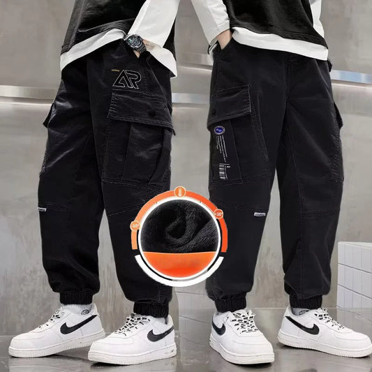 Hochwertige Kinder-Cargohose für kleine Abenteurer-Cargo Hose -black