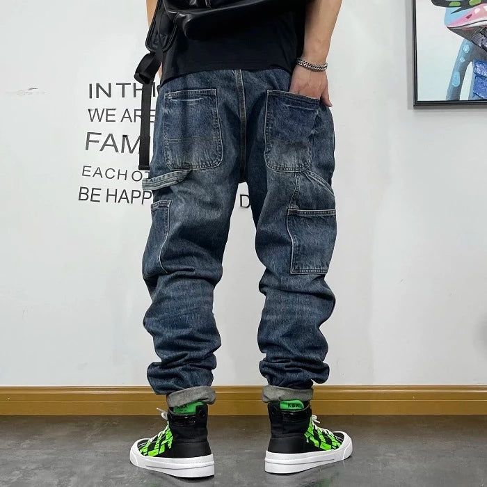 Herren-Cargojeans, perfekt für den urbanen Stil-Cargo Hose- 47747