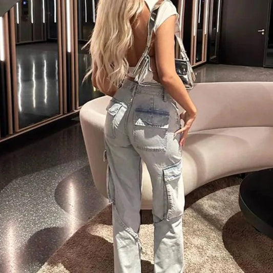 Denim Deluxe: Damen Cargo Jeans Highlight - 2024-Cargo Hose - 2