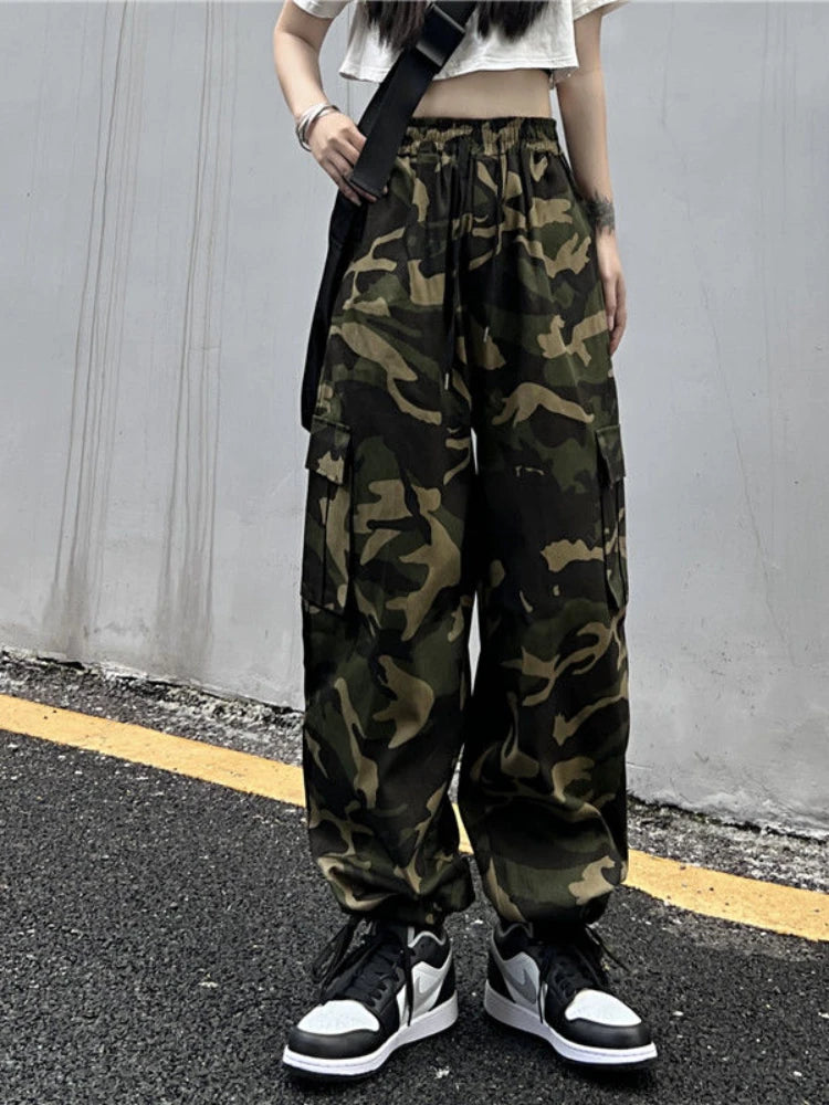 Urbaner Chic: Cargohosen im Military-Stil für Damen-Cargo Hose - 747