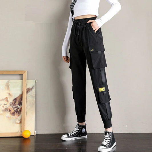 Erleben Sie den Sommer mit Stil – schwarze Cargohosen für Damen!-Cargo Hose -2