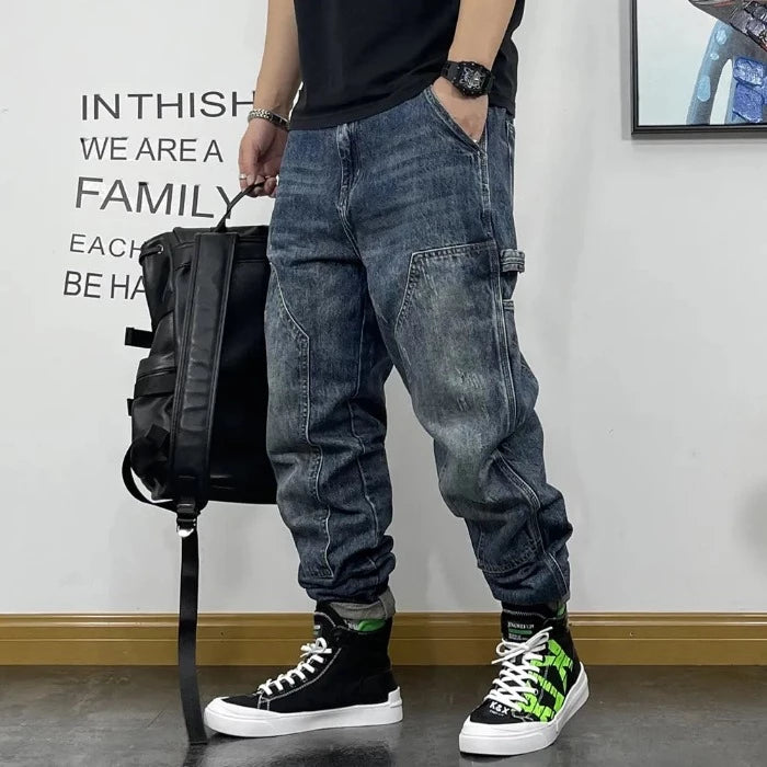 Herren-Cargojeans, perfekt für den urbanen Stil-Cargo Hose- 74