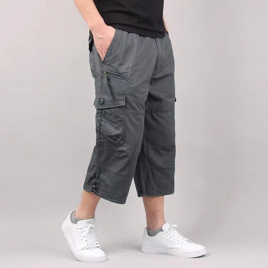 Hochwertige Cargo-Shorts aus Naturbaumwolle-Cargo Hose-54