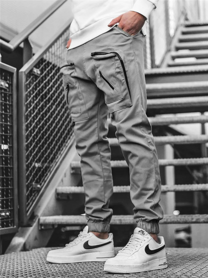 Hellgraue Jogger-Cargohose für Herren