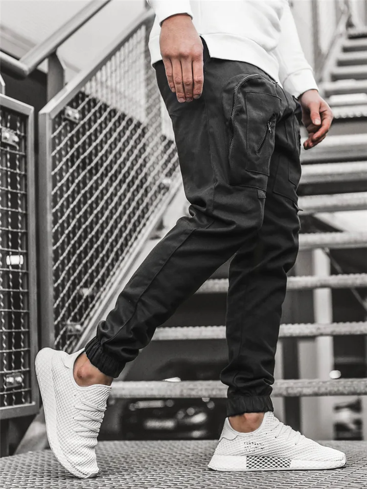 Hellgraue Jogger-Cargohose für Herren