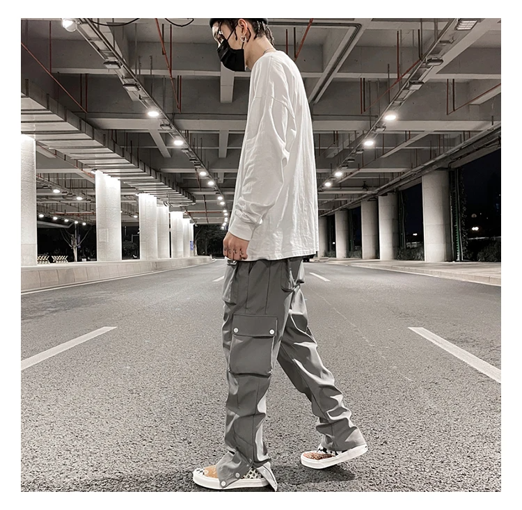 Anthrazit-graue Cargohose für Herren-Cargo Hose- 5