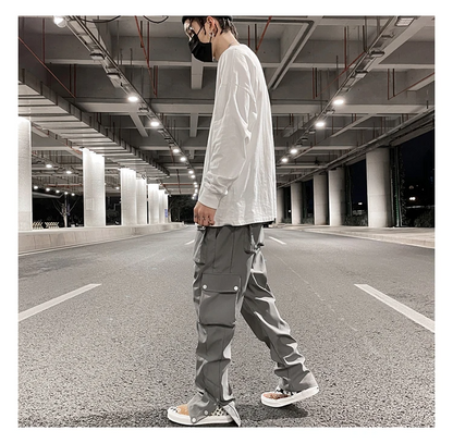 Anthrazit-graue Cargohose für Herren-Cargo Hose- 5