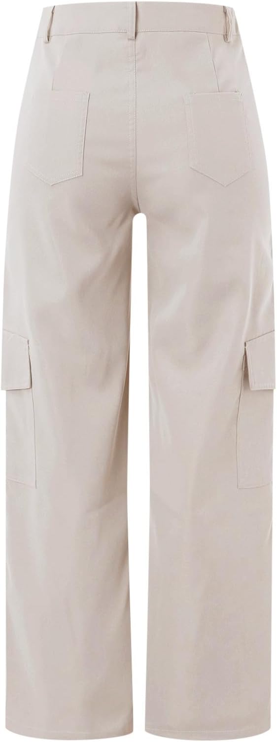 Cargo Pantalon Beige für Damen – Vintage Streetwear Look