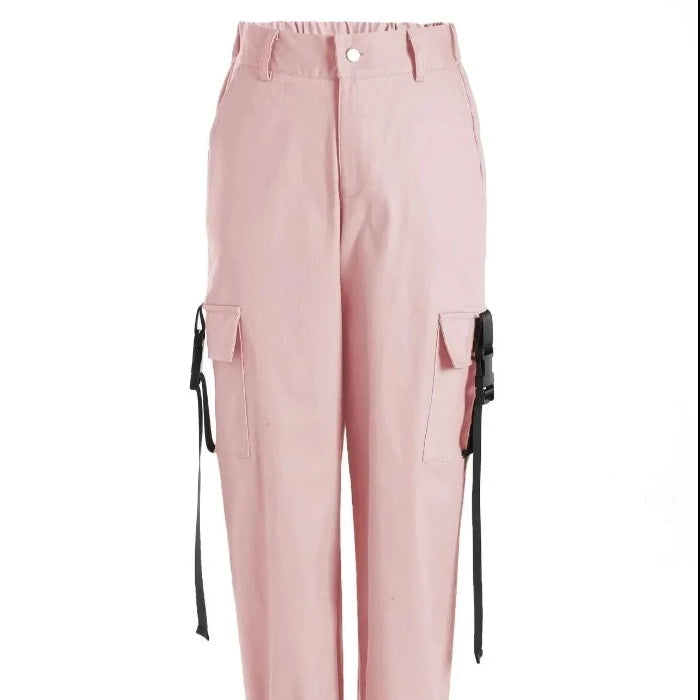 Vielseitiger Chic: bequeme Cargohose für Damen beige - Cargo Hose - pink