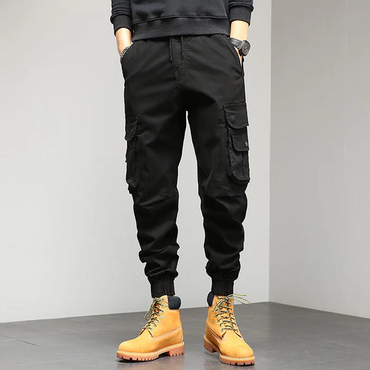 Vielseitige Baumwollhose: trendiger Urban-Style-Cargo Hose- 