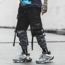 Grau/Schwarze Cargohose mit Gürtel für Herren-Cargo Hose-