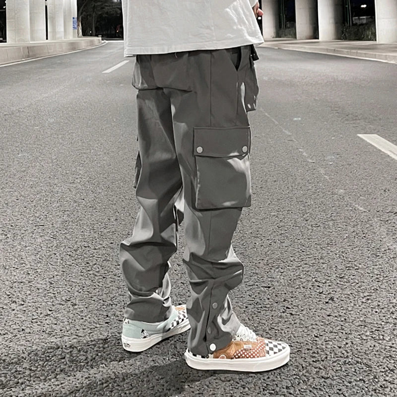 Anthrazit-graue Cargohose für Herren-Cargo Hose- 4