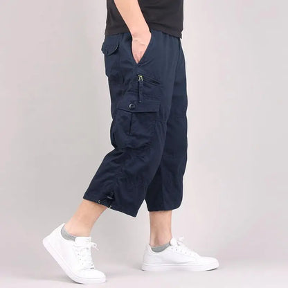 Hochwertige Cargo-Shorts aus Naturbaumwolle-Cargo Hose-78