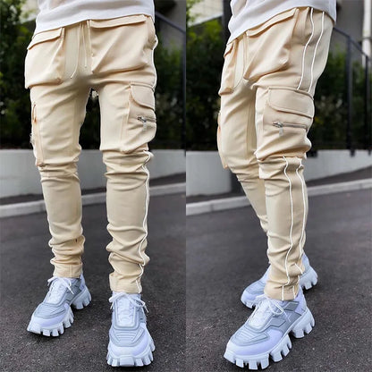 Stylische Vielseitigkeit: Moderne Slim Cargo Hose für Männer-Cargo Hose-5