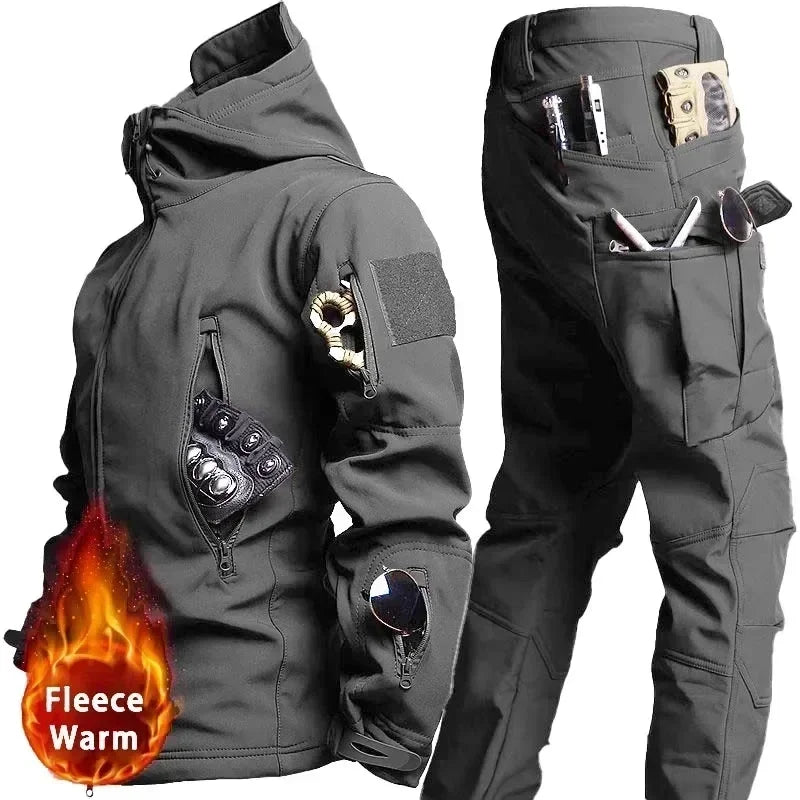 Taktische Kleidung 2-teilig für Herren – Camouflage Jacke & Cargohose