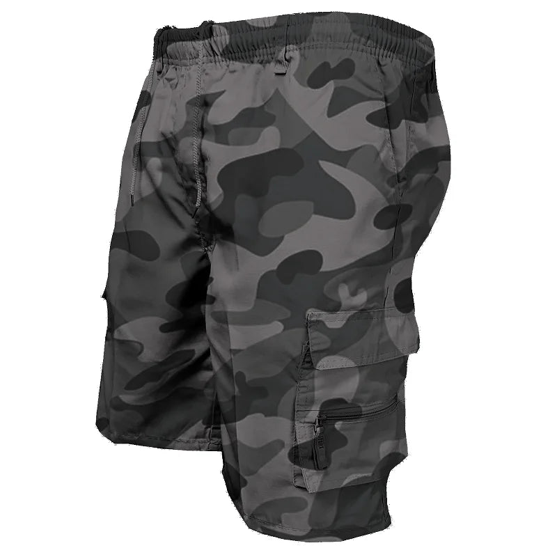 Hochwertige Cargo-Shorts mit elastischem Bund für Männer-Cargo Hose-5