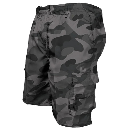 Hochwertige Cargo-Shorts mit elastischem Bund für Männer-Cargo Hose-5