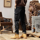 Schwarze Herren-Cargohose aus Baumwolle: lässige Eleganz-Cargo Hose - 587