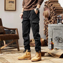 Schwarze Herren-Cargohose aus Baumwolle: lässige Eleganz-Cargo Hose - 3