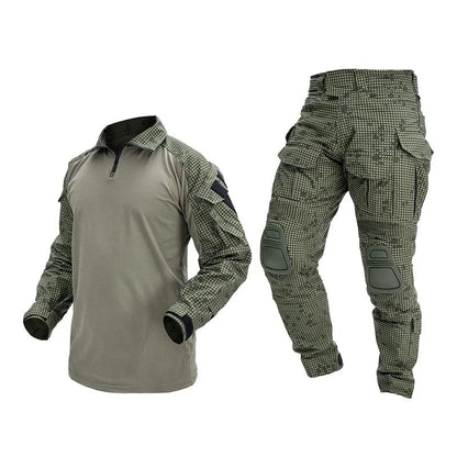 Taktischer Einsatzanzug Herren – Hose & Shirt mit Schützern