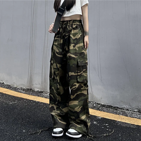 Urbaner Chic: Cargohosen im Military-Stil für Damen-Cargo Hose - 757