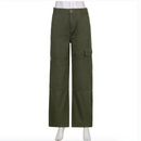 Attraktive grüne Cargojeans für Damen-Cargo Hose - 02