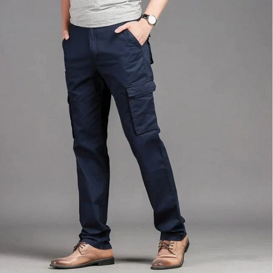 Marineblaue Cargochino für Herren: Eleganz und Funktionalität-Cargo Hose - 