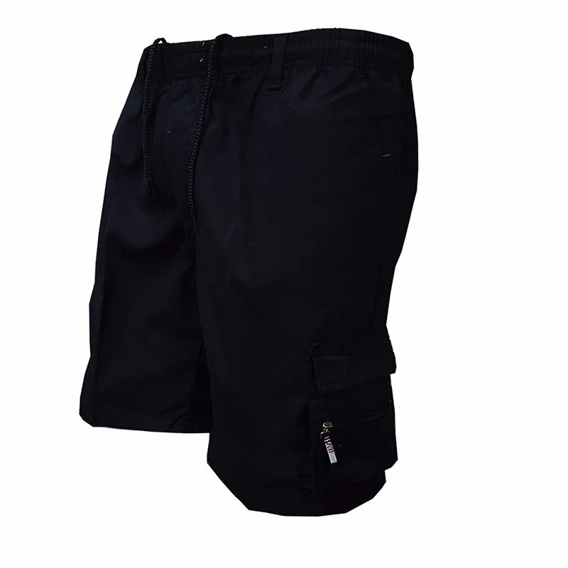 Hochwertige Cargo-Shorts mit elastischem Bund für Männer-Cargo Hose-654