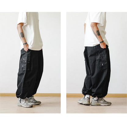 Khakifarbene Baggy-Cargohose für Herren-Cargo Hose- 852