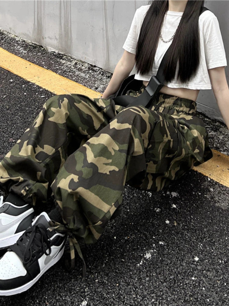 Urbaner Chic: Cargohosen im Military-Stil für Damen-Cargo Hose - 777