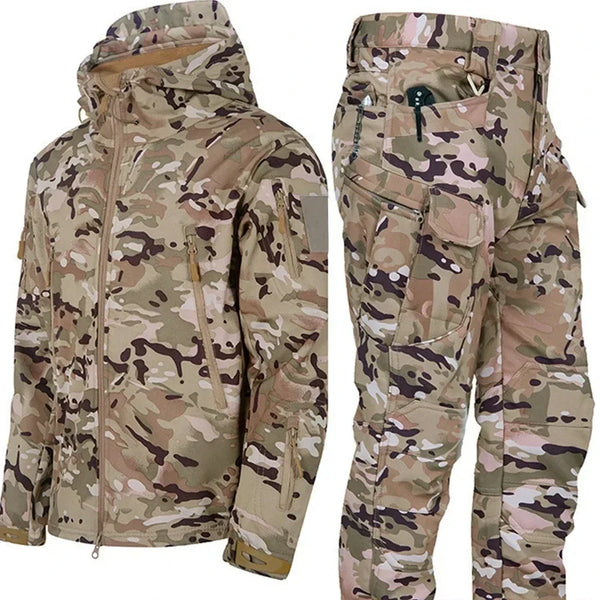 Taktische Kleidung 2-teilig für Herren – Camouflage Jacke & Cargohose