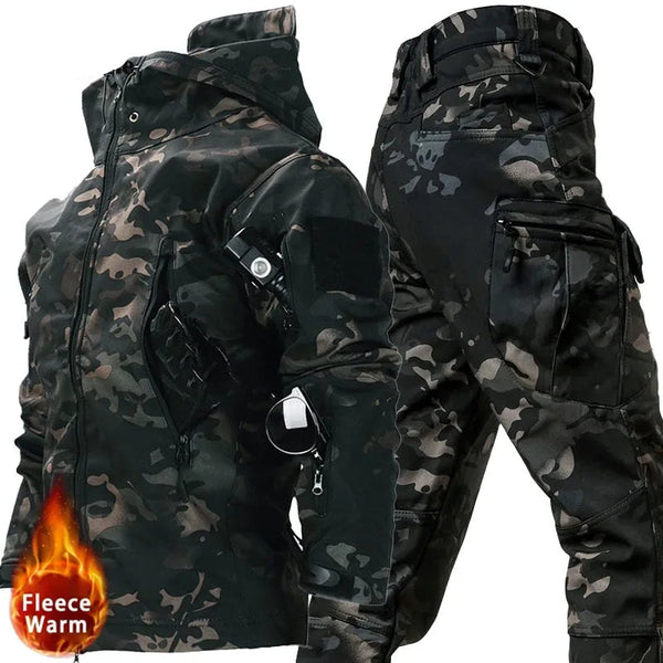 Taktische Kleidung 2-teilig für Herren – Camouflage Jacke & Cargohose-2